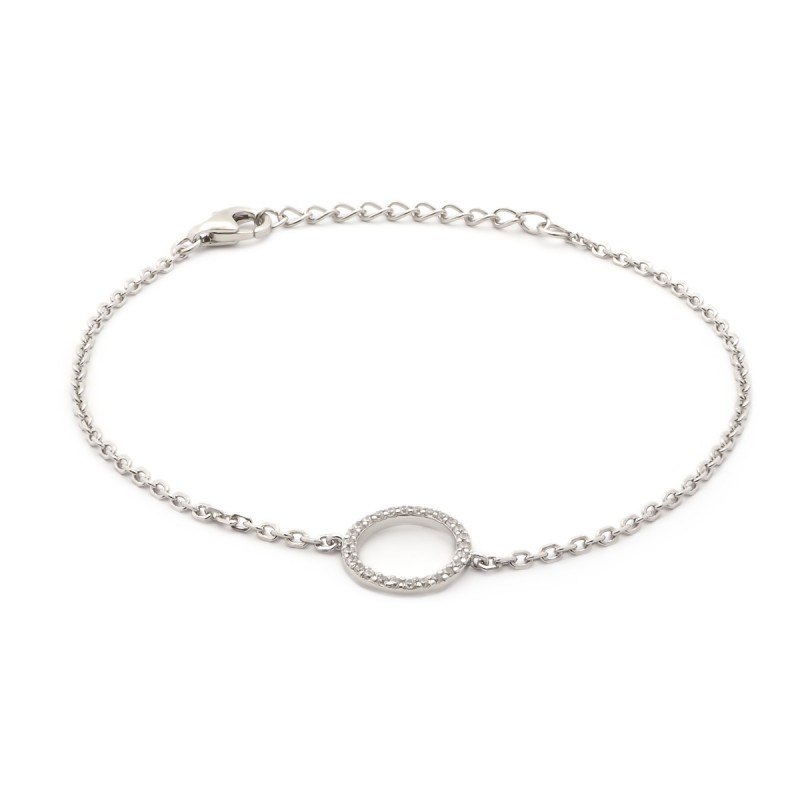 Bracelet argent femme Carador motif cercle