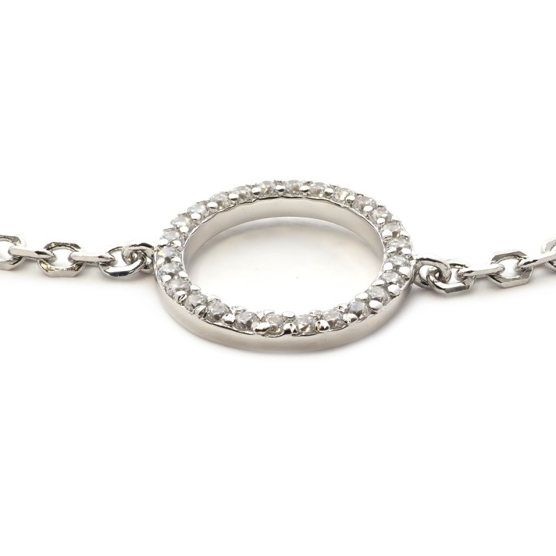 Bracelet argent femme Carador motif cercle