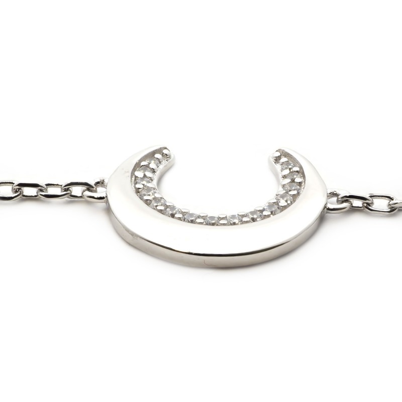Bracelet argent femme Carador motif arc de cercle