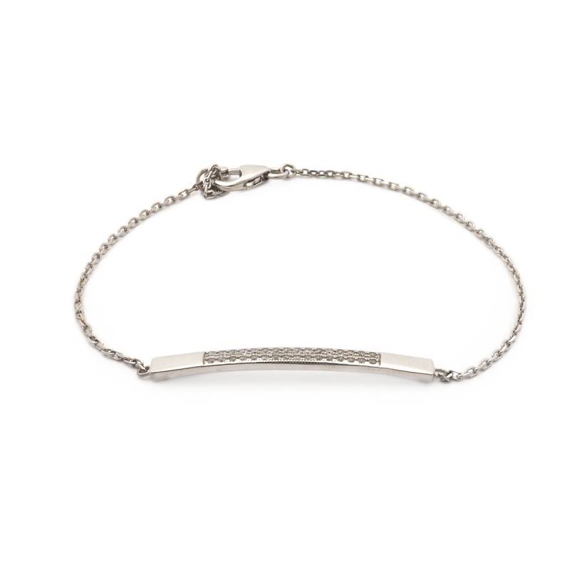 Bracelet Carador minimaliste argent 925/000 et oxydes de zirconium