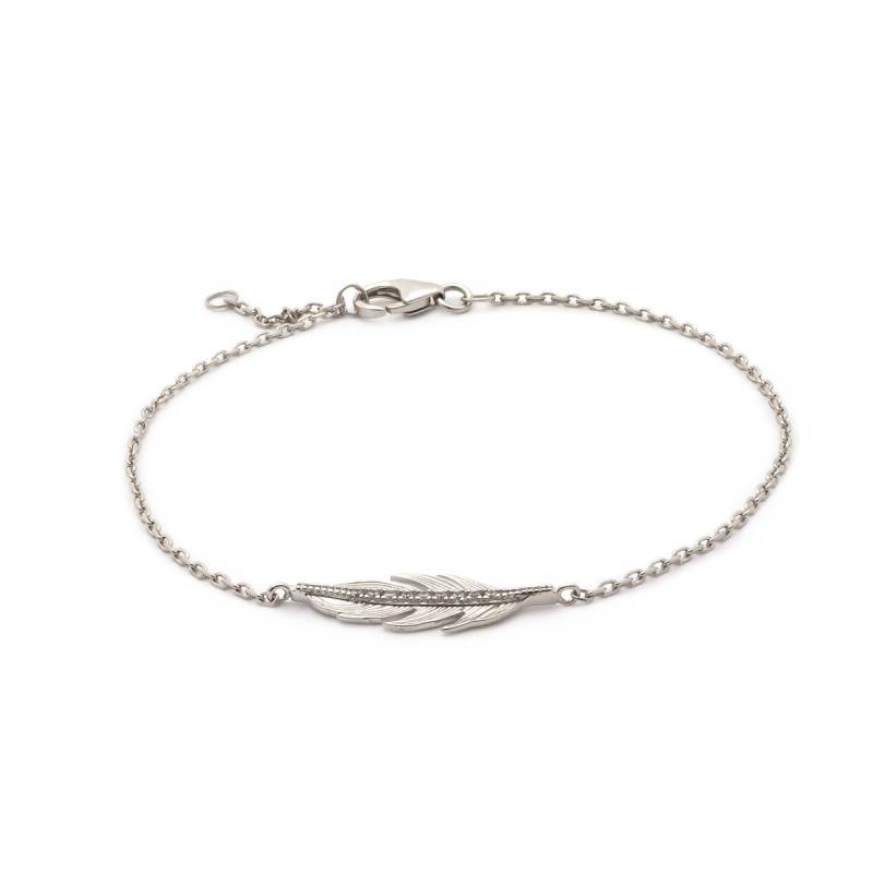 Bracelet Carador argent 925/000 motif feuille