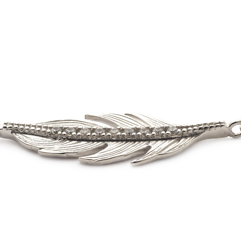 Bracelet Carador argent 925/000 motif feuille