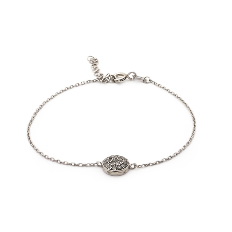 Bracelet Femme Carador rond empierré d'oxydes de zirconium en argent 925/000