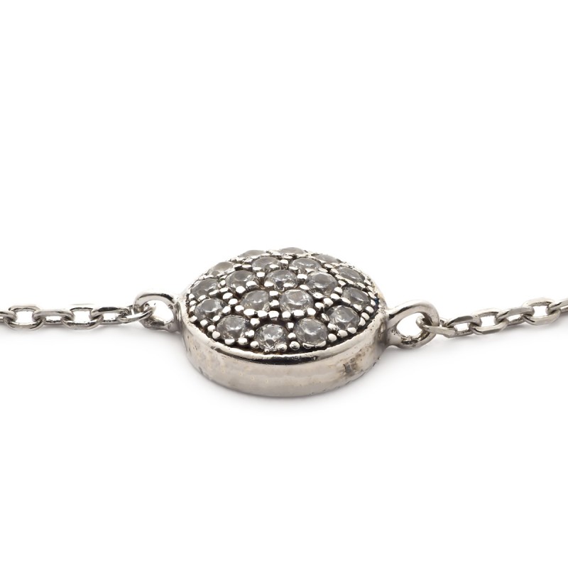 Bracelet Femme Carador rond empierré d'oxydes de zirconium en argent 925/000