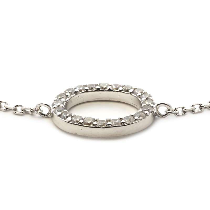 Bracelet Femme Carador motif ovale argent 925/000 et oxydes de zirconium
