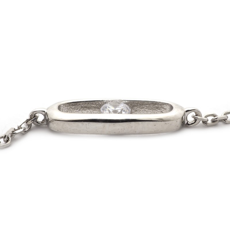 Bracelet Femme Carador motif ellipse argent 925/000 et oxydes de zirconium