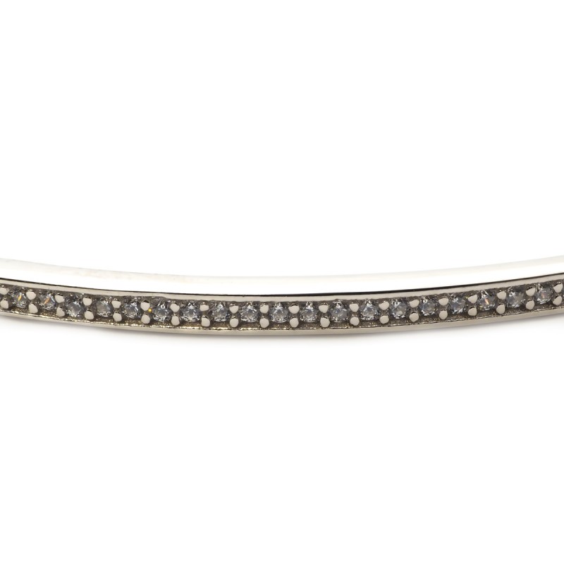 Bracelet Femme Carador barrette empierré d'oxydes de zirconium en argent 925/000
