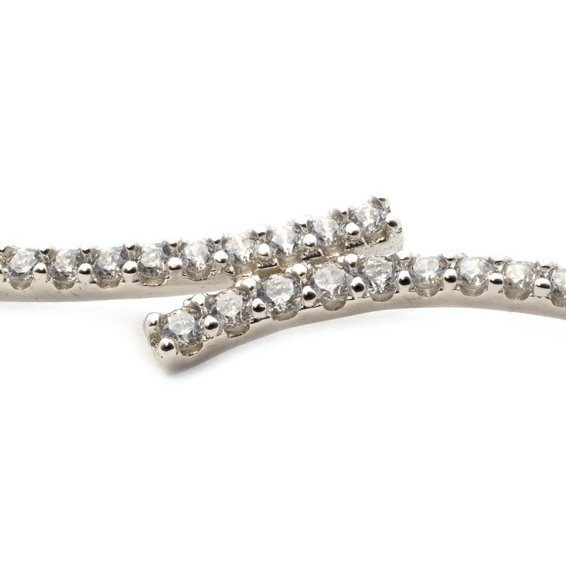 Bracelet Femme Carador chaine et motif fantaisie en argent 925/000 et zicons