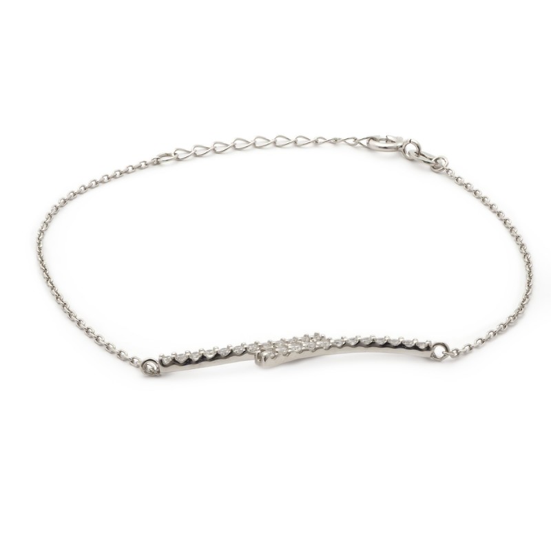 Bracelet Femme Carador chaine et motif fantaisie en argent 925/000 et zicons