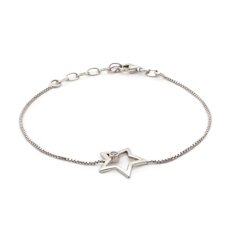 Bracelet femme Carador motif étoile en argent 925/000 et oxyde de zirconium