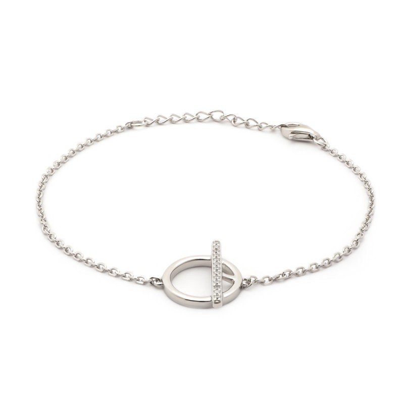 Bracelet argent femme Carador motif cercle