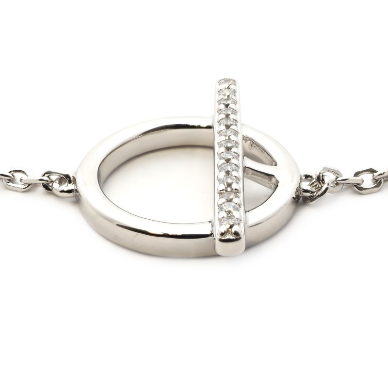 Bracelet argent femme Carador motif cercle