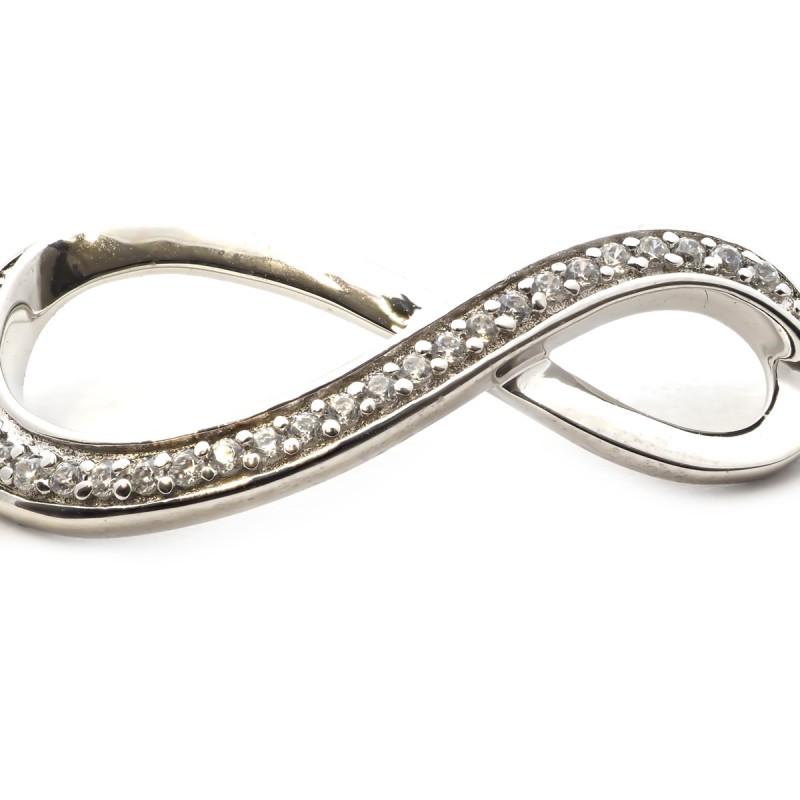 Bracelet argent femme Carador demi jonc infini