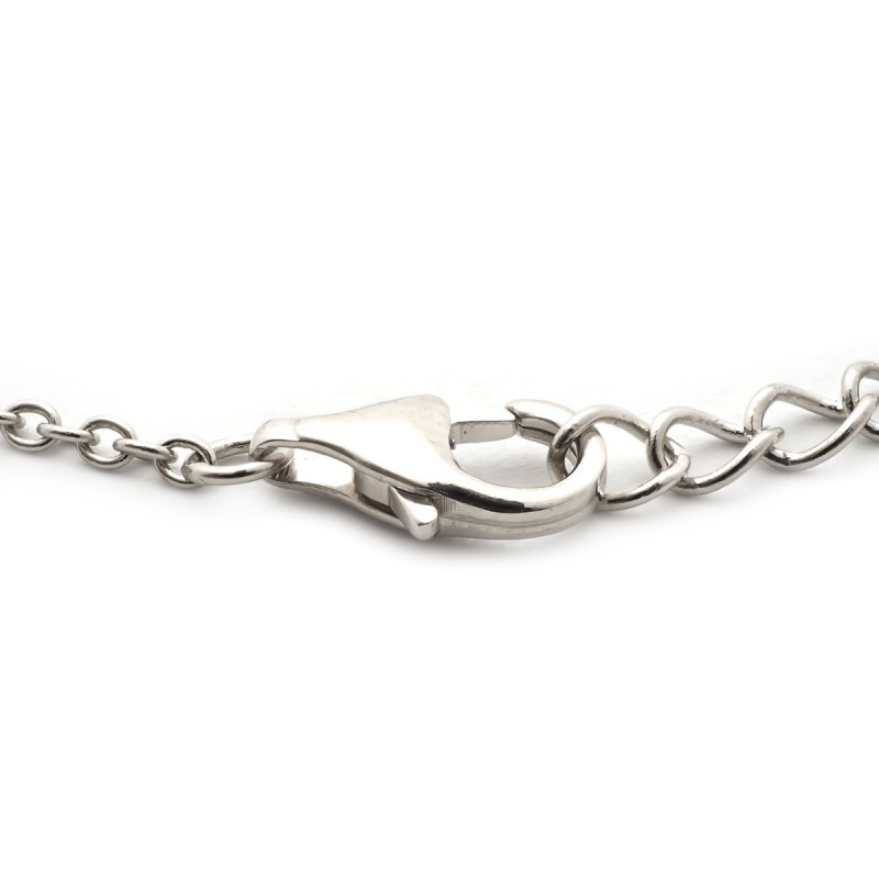 Bracelet en argent aux formes allongées et entrelacées