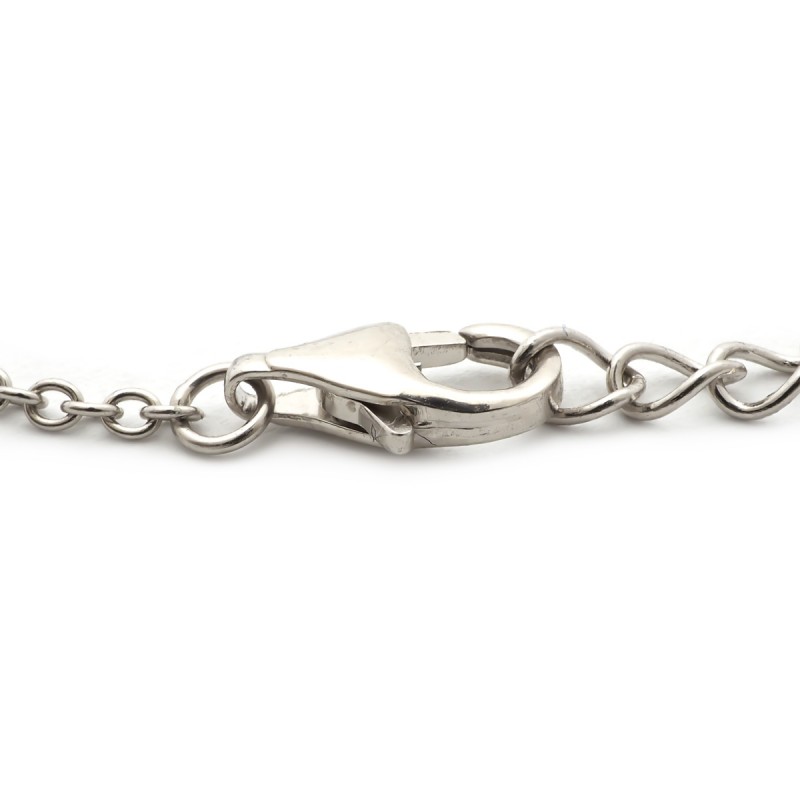 Bracelet en argent motif coeur et oxydes de zirconium