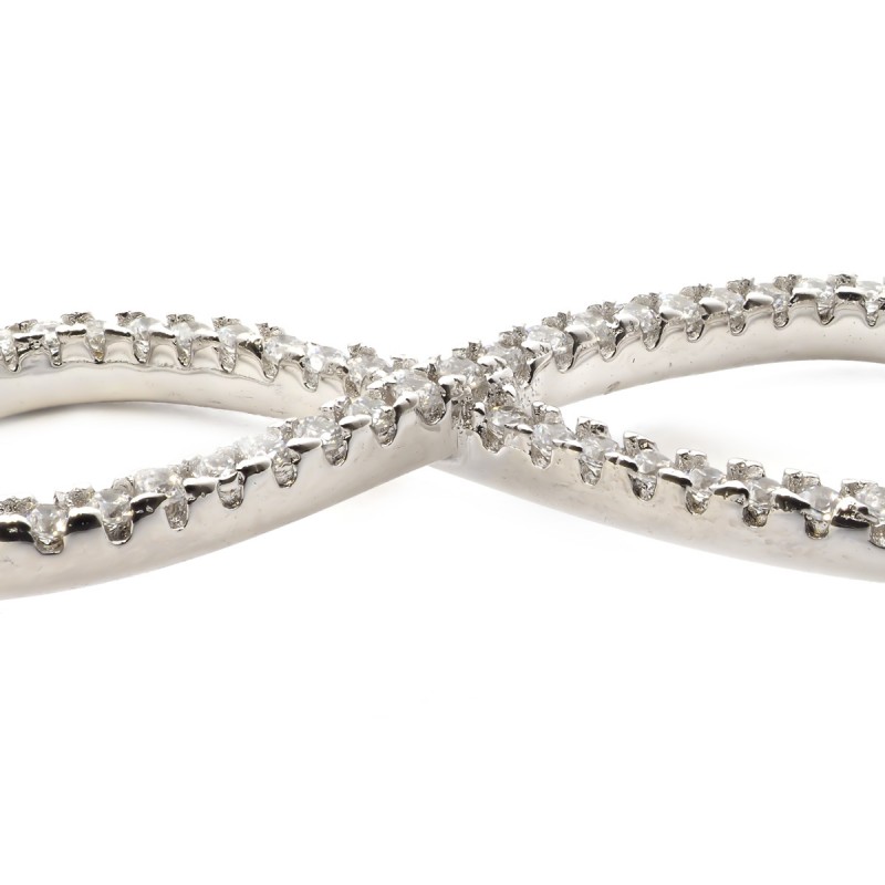 Bracelet Carador motif infini serti d'oxydes de zirconium en argent 925/000