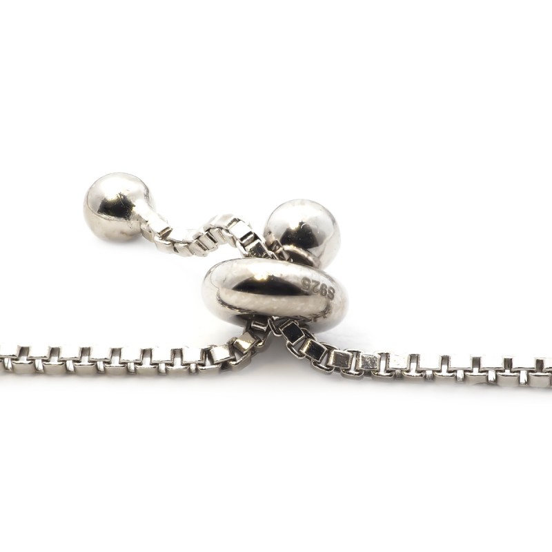 Bracelet Carador motif infini serti d'oxydes de zirconium en argent 925/000