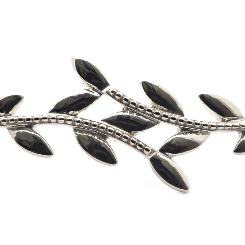 Bracelet Carador motif laurier en argent 925/000