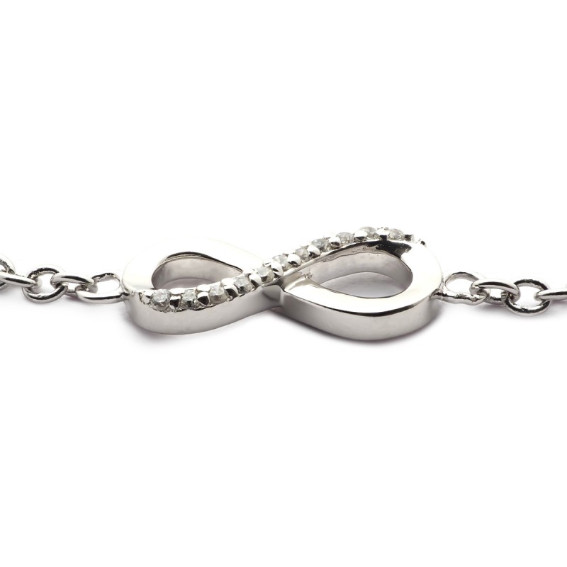Bracelet argent femme CARADOR motif infini