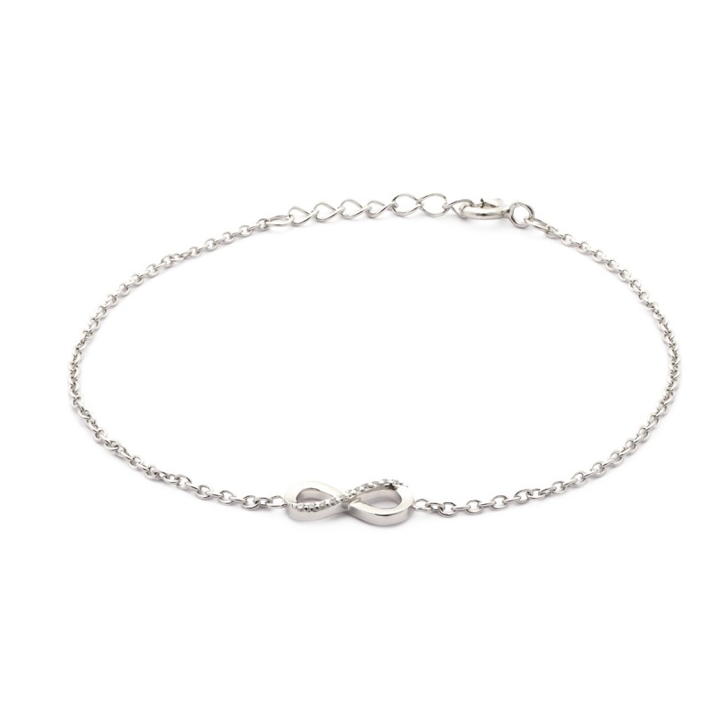 Bracelet argent femme CARADOR motif infini