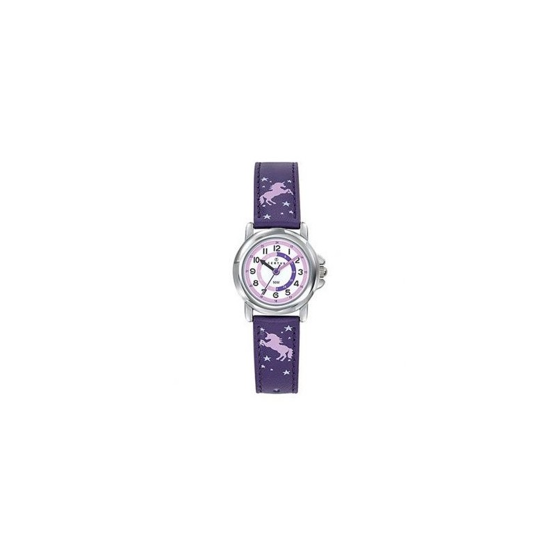 Montre Certus fille bracelet cuir violet motif licorne