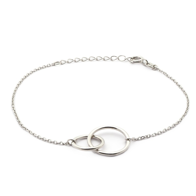 Bracelet cercles enlacés Carador en Argent 925/000