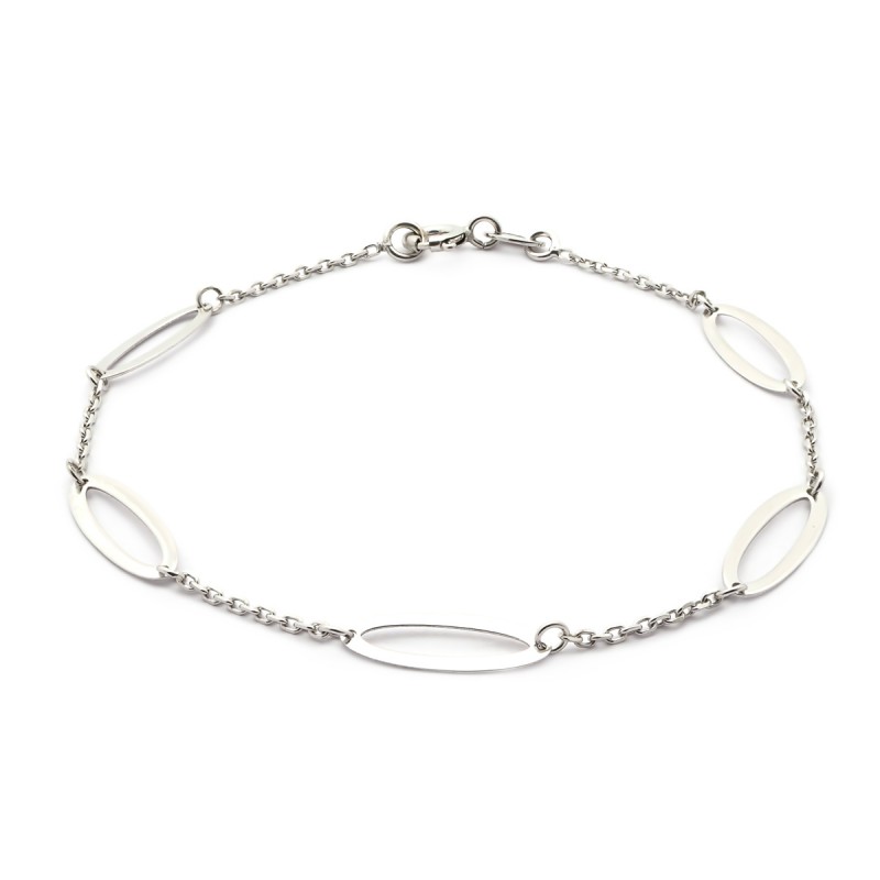 Bracelet Carador maille alternée fantaisie en argent 925/000