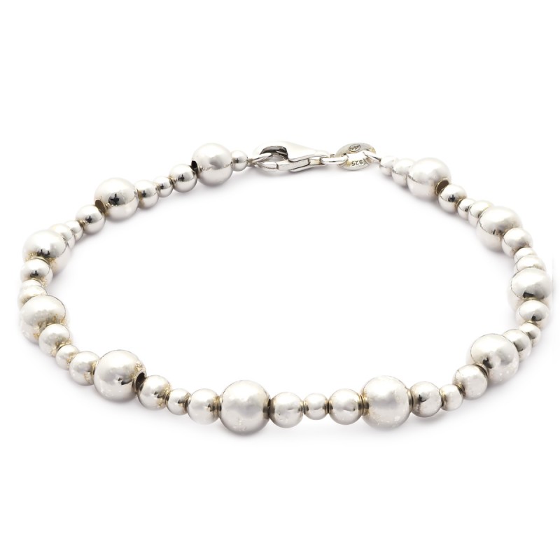 Bracelet souple boules Carador en argent 925/000