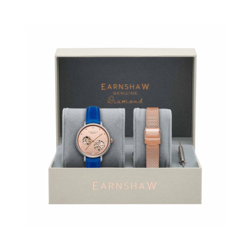 COFFRET MONTRE FEMME EARNSHAW COLLECTION NIGHTINGALE DIAMONDS