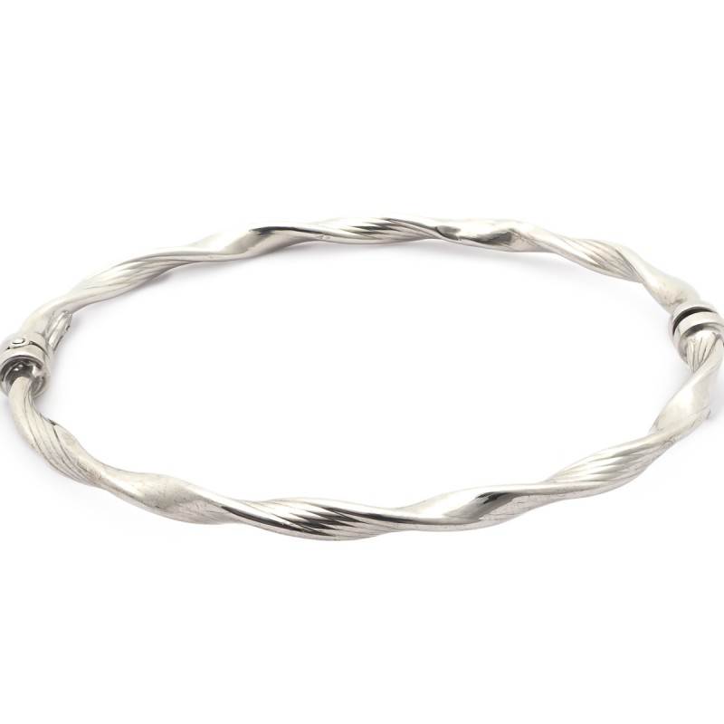 Bracelet jonc Carador torsadé argent 925/000