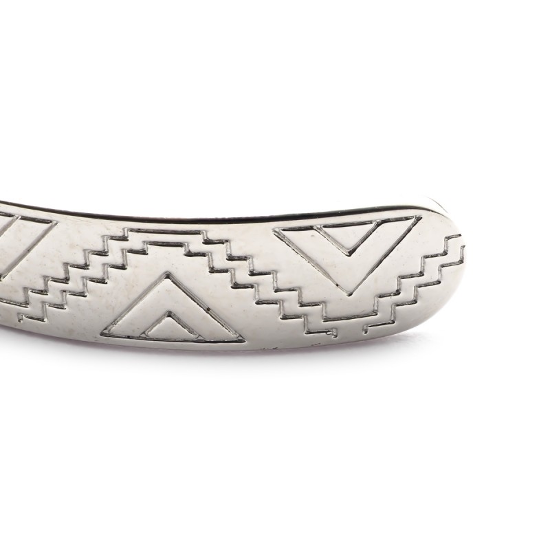 Bracelet jonc Carador large motif ethnique en argent 925/000