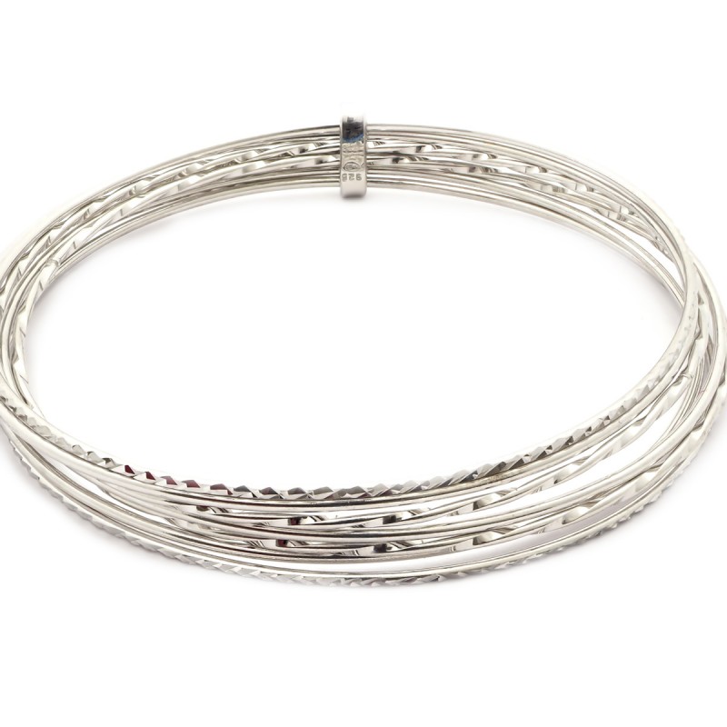 Bracelet joncs semainier Carador en argent 925/000