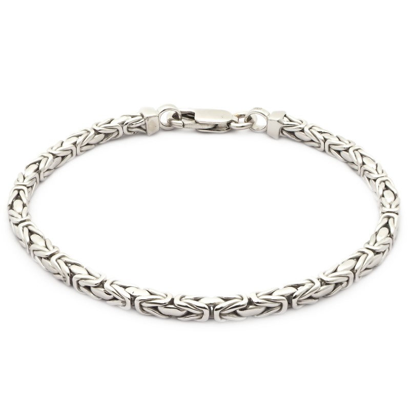 Bracelet maille balinaise carrée 3 mm Carador en argent 925/000