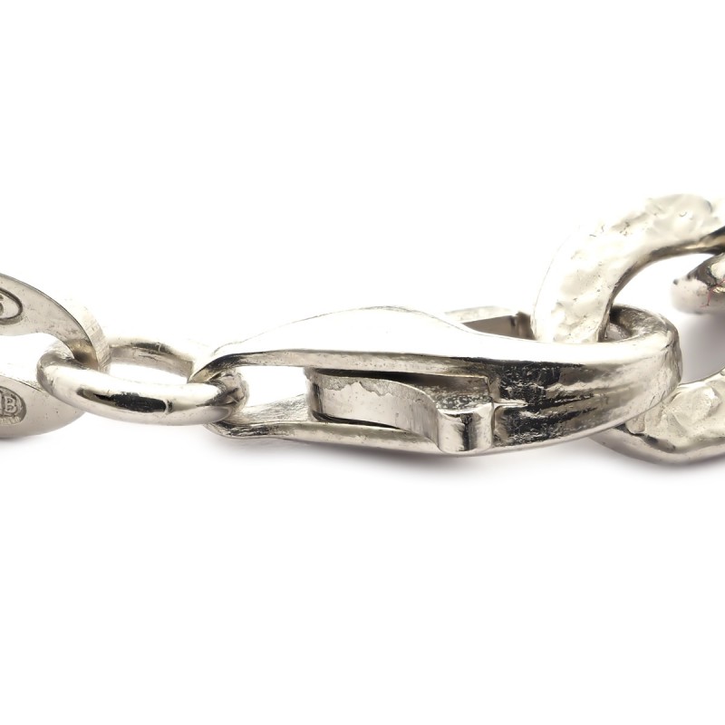 Bracelet Femme Carador maille fantaisie martelée en argent 925/000