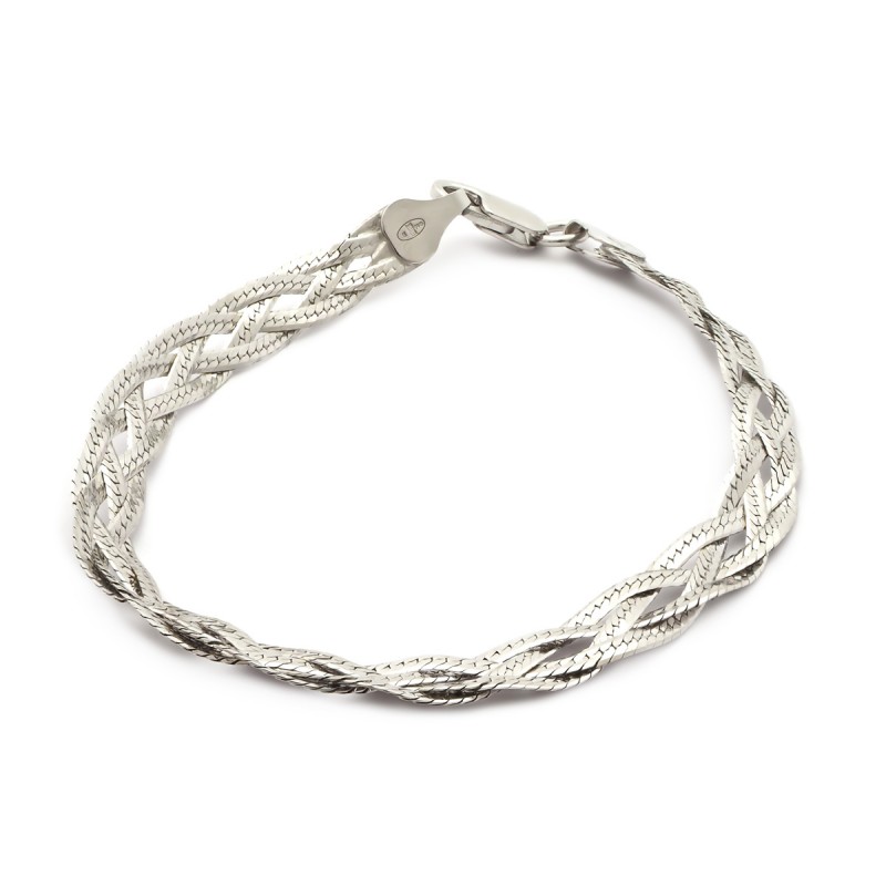 Bracelet femme Carador maille tressée argent 925/000 7 mm