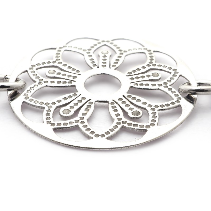 Bracelet femme Carador rosace dentelle en argent 925/000