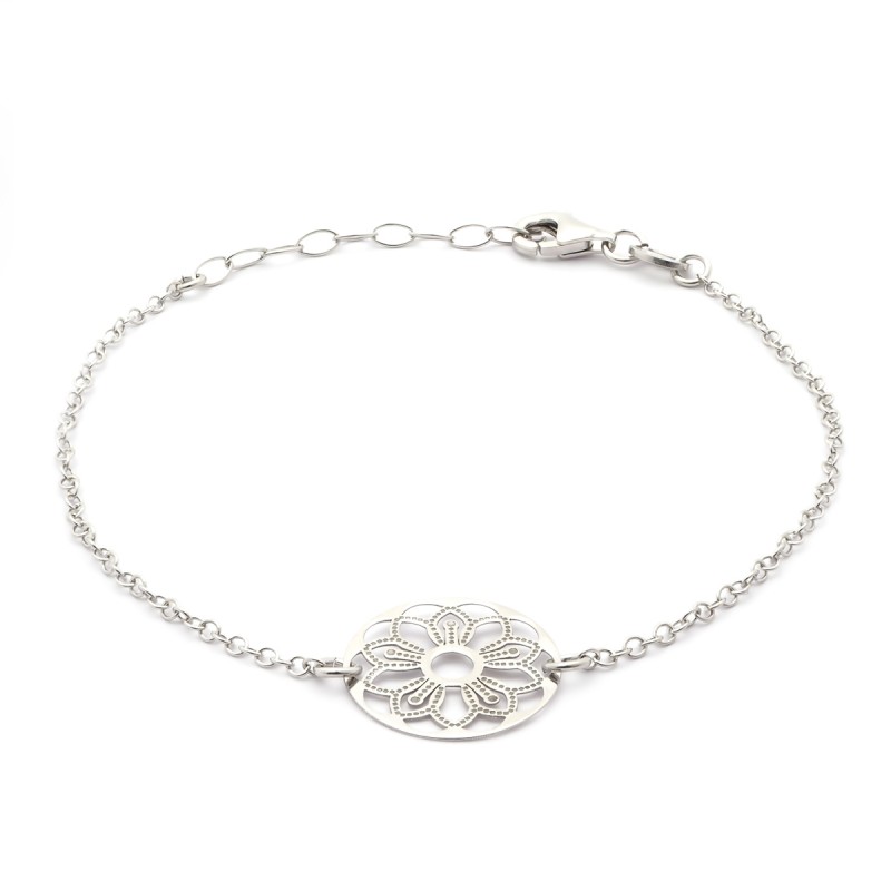 Bracelet femme Carador rosace dentelle en argent 925/000