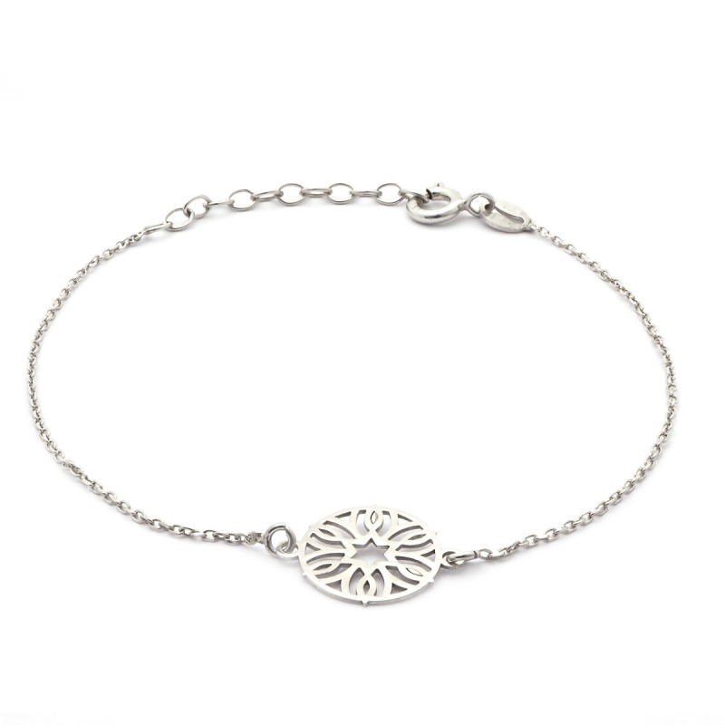 Bracelet femme Carador fleur dentelle en argent 925/000