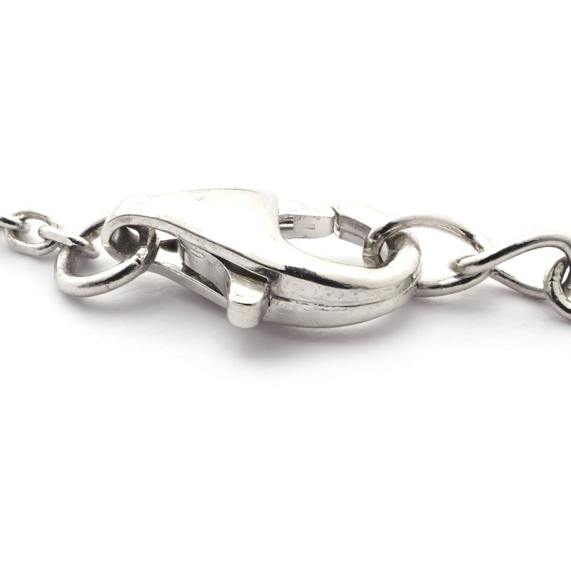 Bracelet argent femme Carador noir et blanc