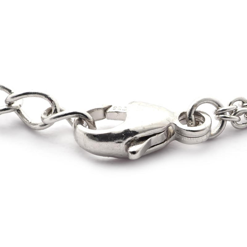 Bracelet en argent motif coeur
