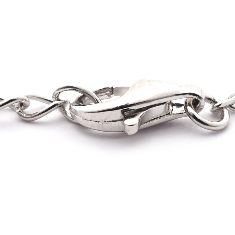 Bracelet argent femme Carador motif deux coeurs