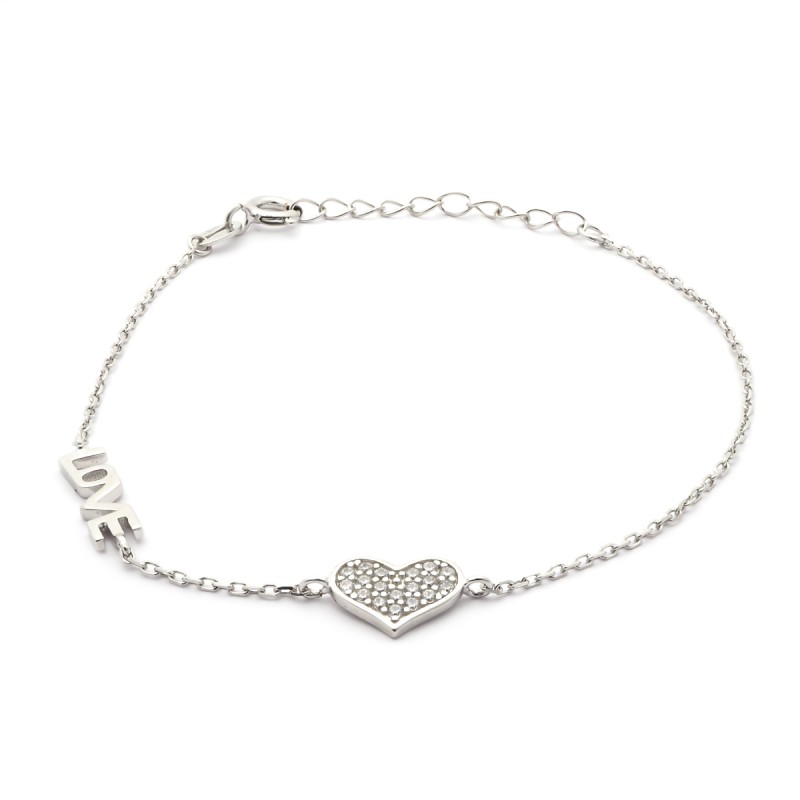 Bracelet Femme Carador Love argent 925/000 et oxydes de zirconium