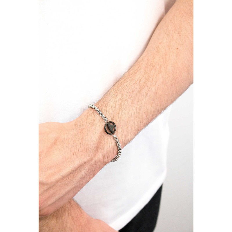 Bracelet Homme Maserati acier gris argent