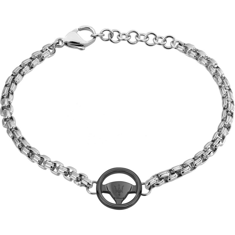 Bracelet Homme Maserati acier gris argent