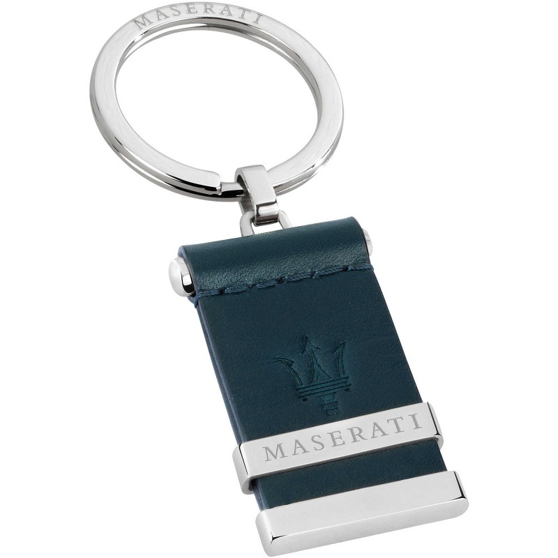 Porte Clés Acier et cuir Maserati
