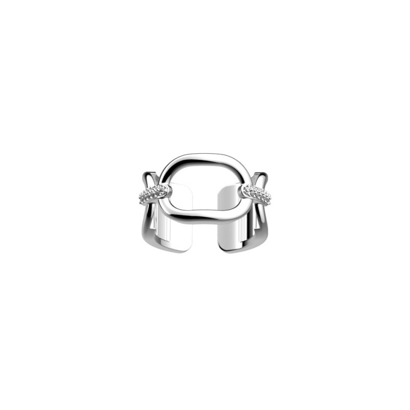 Bague Les Georgettes motif Chaîne finition argent brillant 12 mm