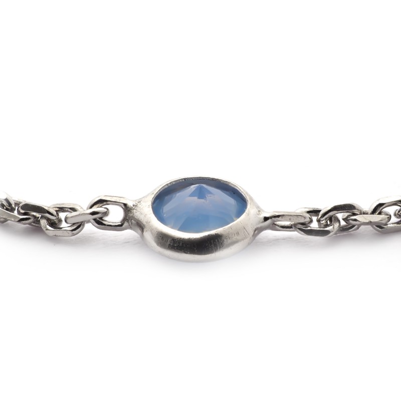 Bracelet argent 925/000 femme Carador oxydes de zirconium et cristaux bleus