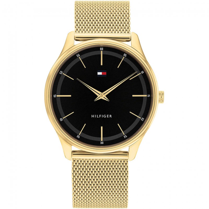 Montre Homme tommy hilfiger acier doré et noir