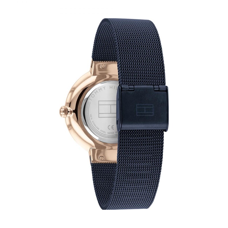 Montre femme Tommy hilfiger couleur bleue et dorée