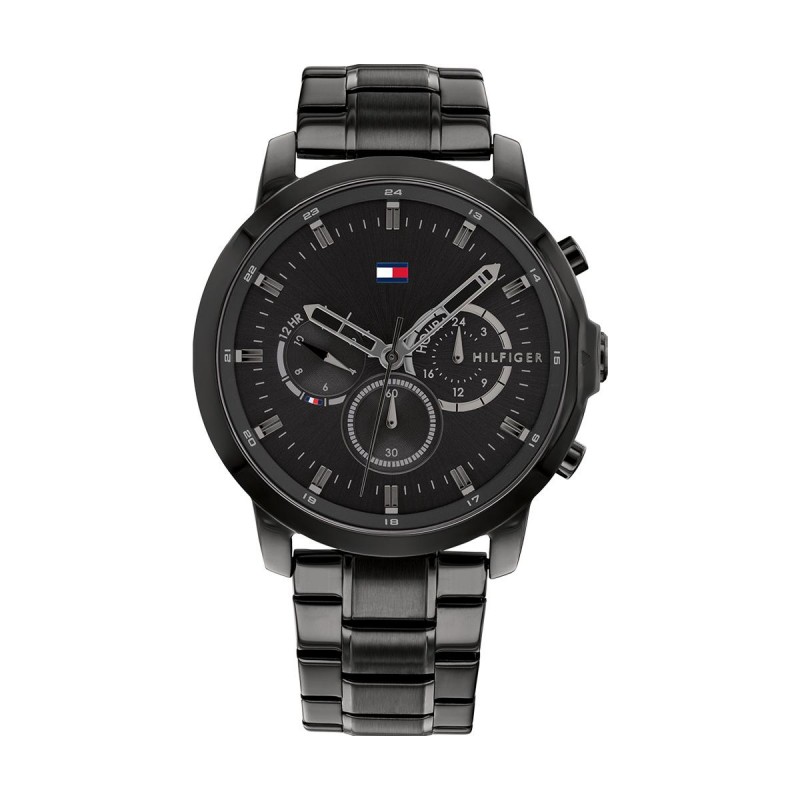 Montre Chronograpge Homme tommy hilfiger acier noir